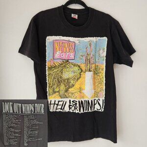 Vintage Newsboys Tours Shirt Black Single Stitch Hell is For Wimps Tour Men's L
